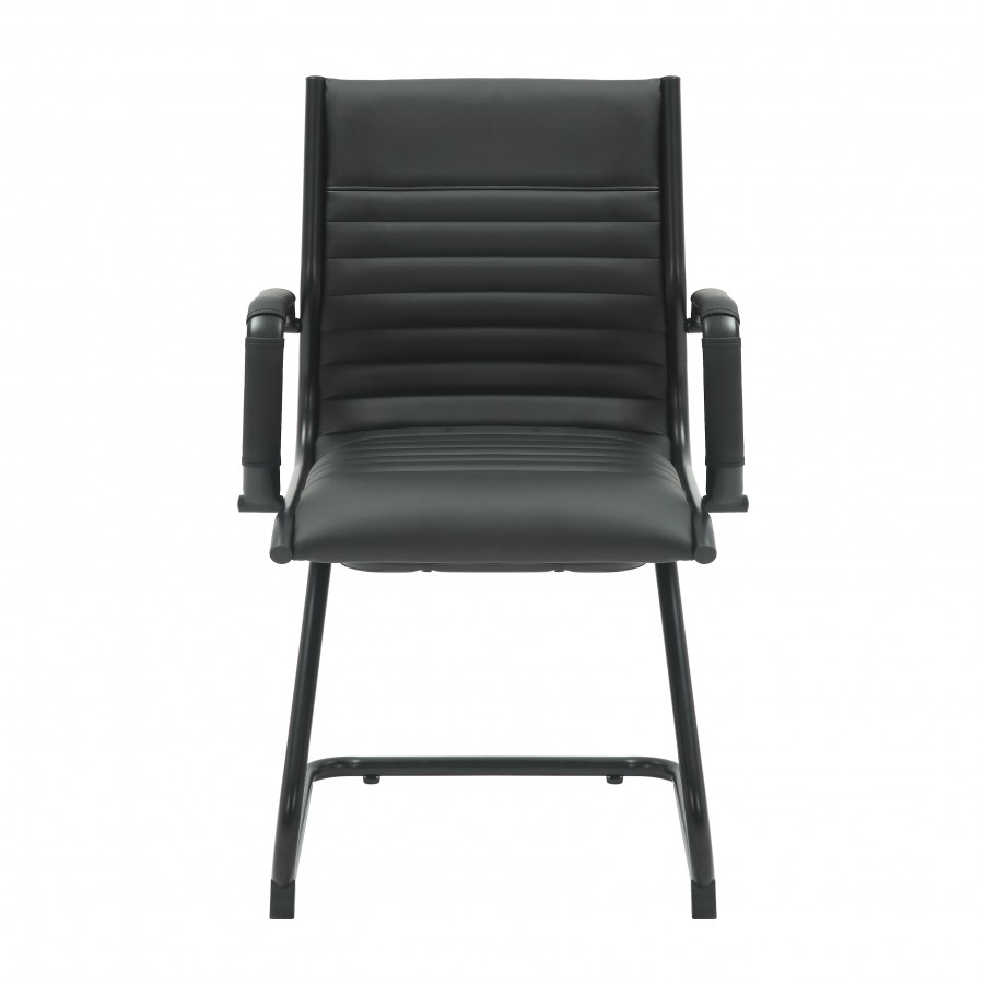 Batley Cantilever Black Frame Visitor Boardroom Leather Chair